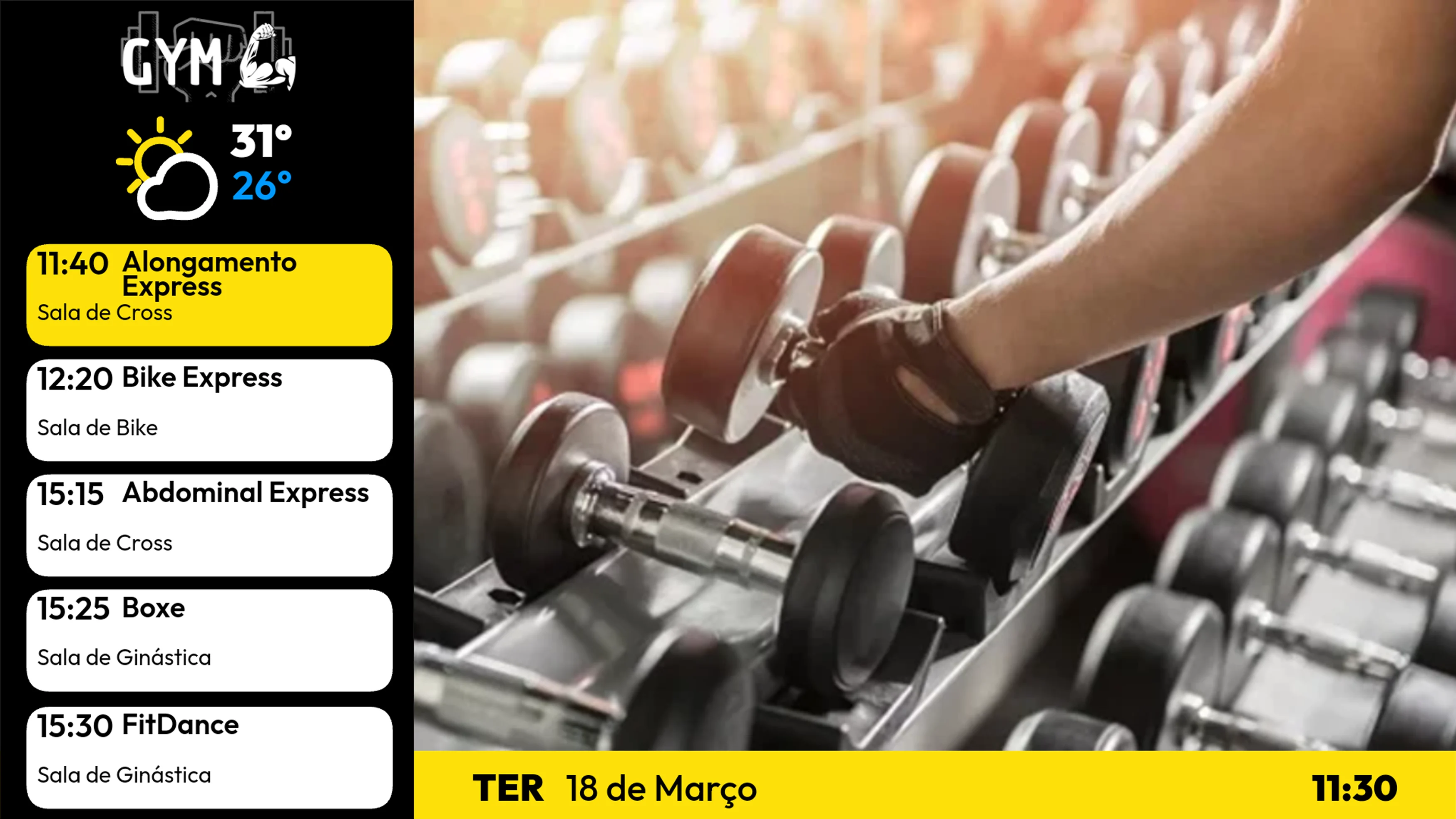Template de grade de horário no NeoNews